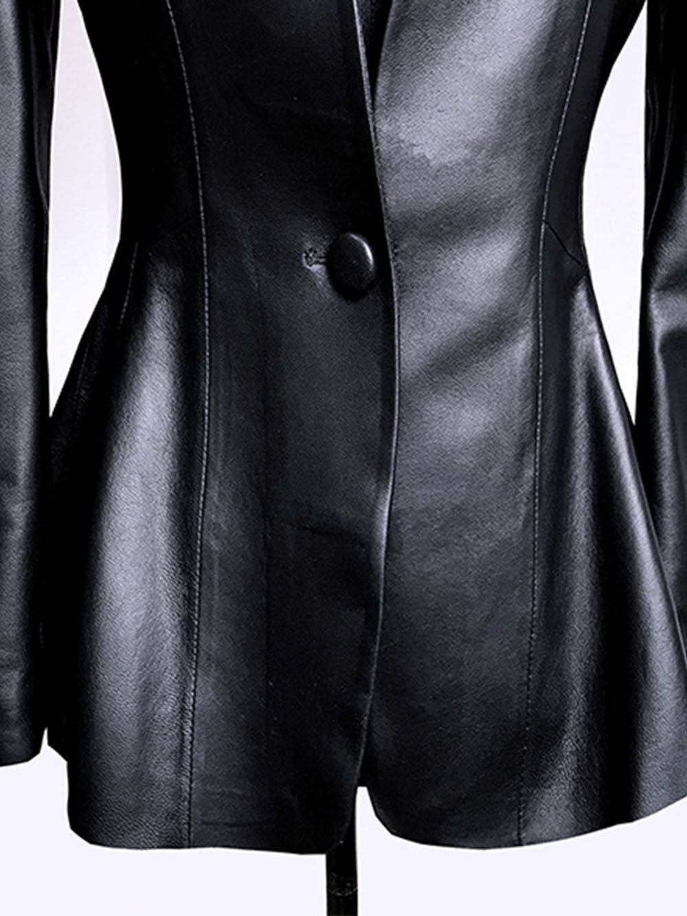 Sidney Leather Jacket in Black