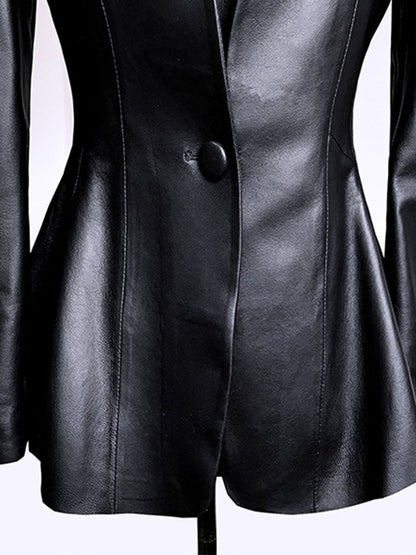 Sidney Leather Jacket in Black