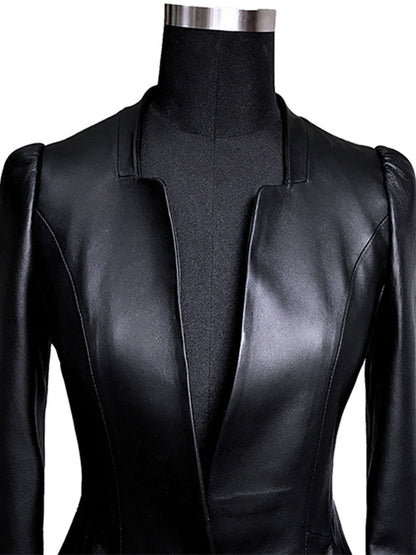 Sidney Leather Jacket in Black