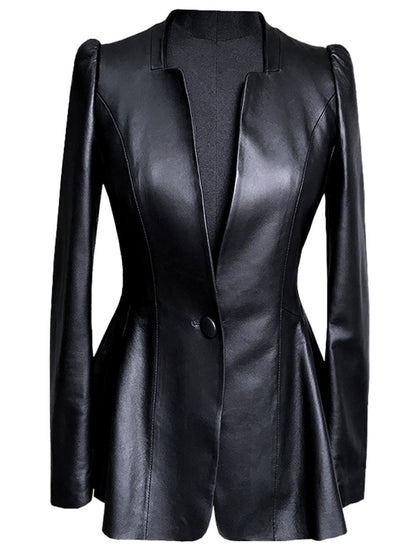 Sidney Leather Jacket in Black