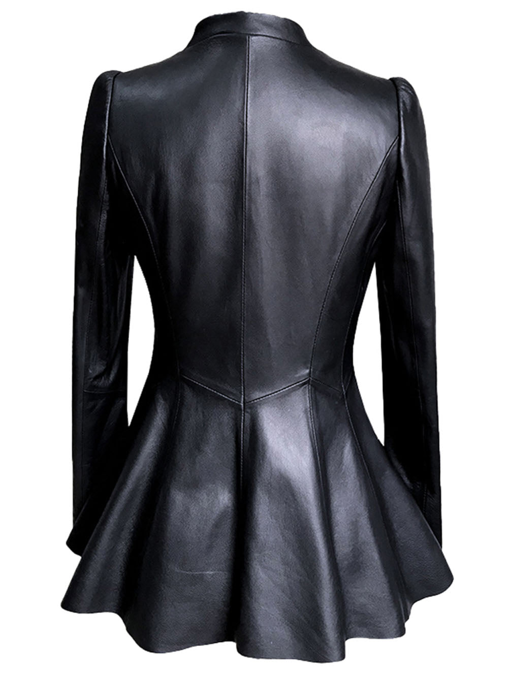 Sidney Leather Jacket in Black
