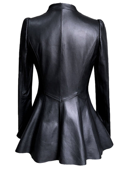 Sidney Leather Jacket in Black