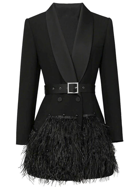 Siena Feathers Blazer Dress