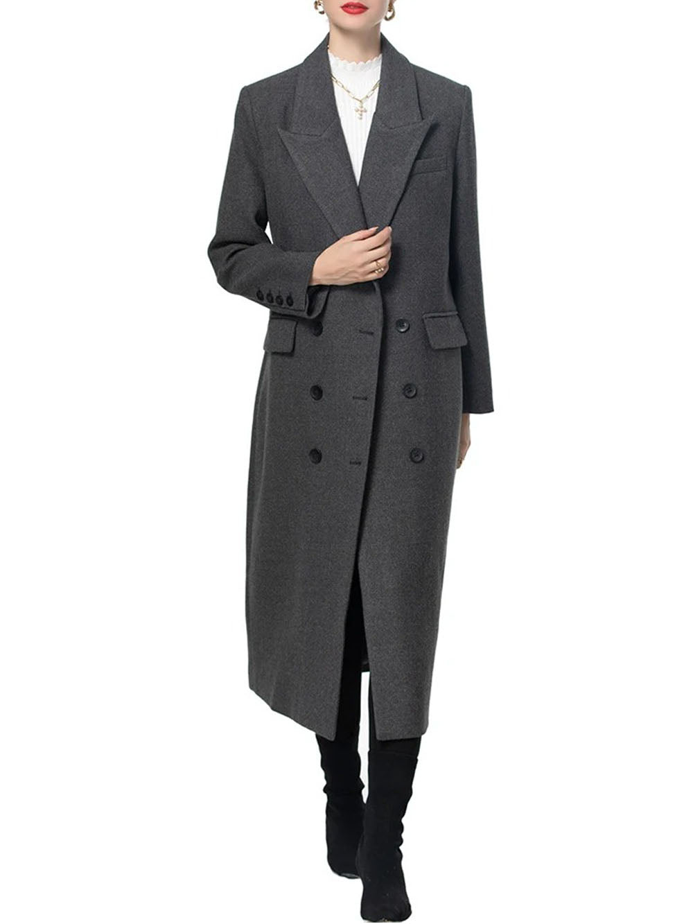 Sienna Double Row Midi Coat