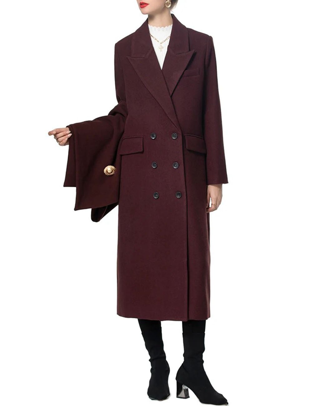 Sienna Double Row Midi Coat