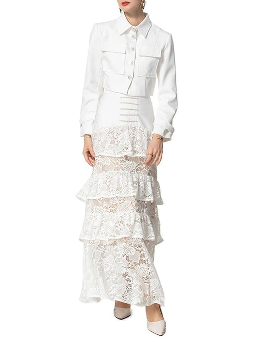 Sienna Jacket & Lace Maxi Skirt Set