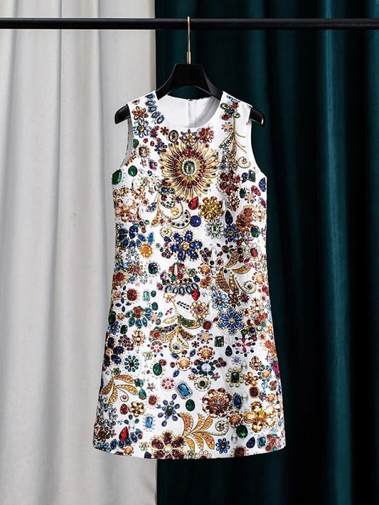 Sienna Jewel Print Mini Dress | Cora Bellune - image 1