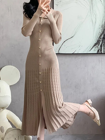 Sofia Hollow Out Slim Midi Sweater