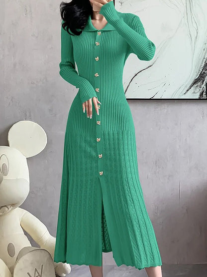 Sofia Hollow Out Slim Midi Sweater
