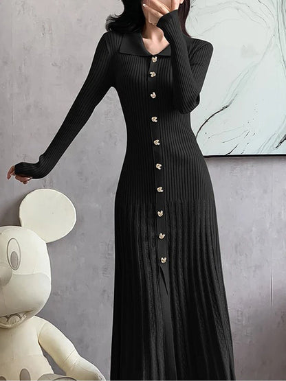 Sofia Hollow Out Slim Midi Sweater