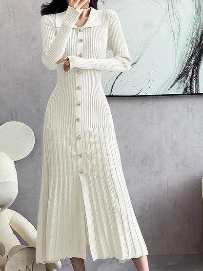 Sofia Hollow Out Slim Midi Sweater
