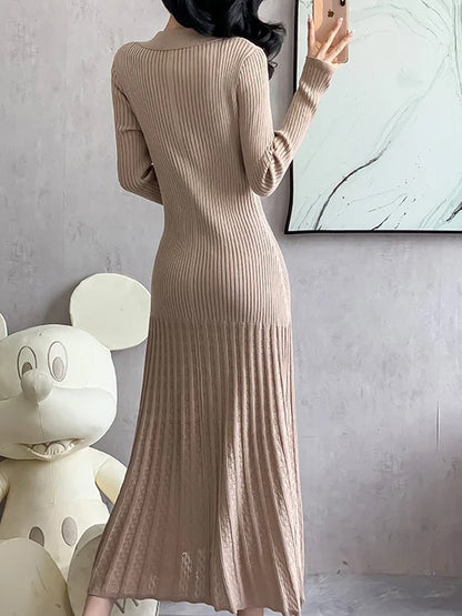 Sofia Hollow Out Slim Midi Sweater