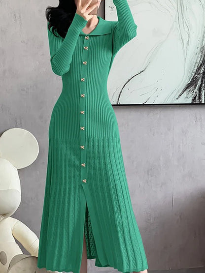 Sofia Hollow Out Slim Midi Sweater