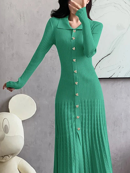 Sofia Hollow Out Slim Midi Sweater