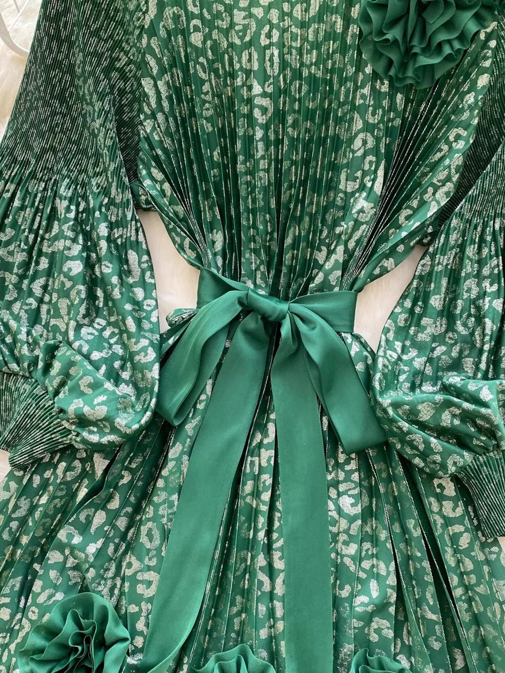 Sofia Lantern Sleeve Midi Dress