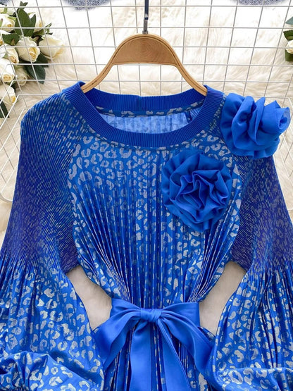 Sofia Lantern Sleeve Midi Dress