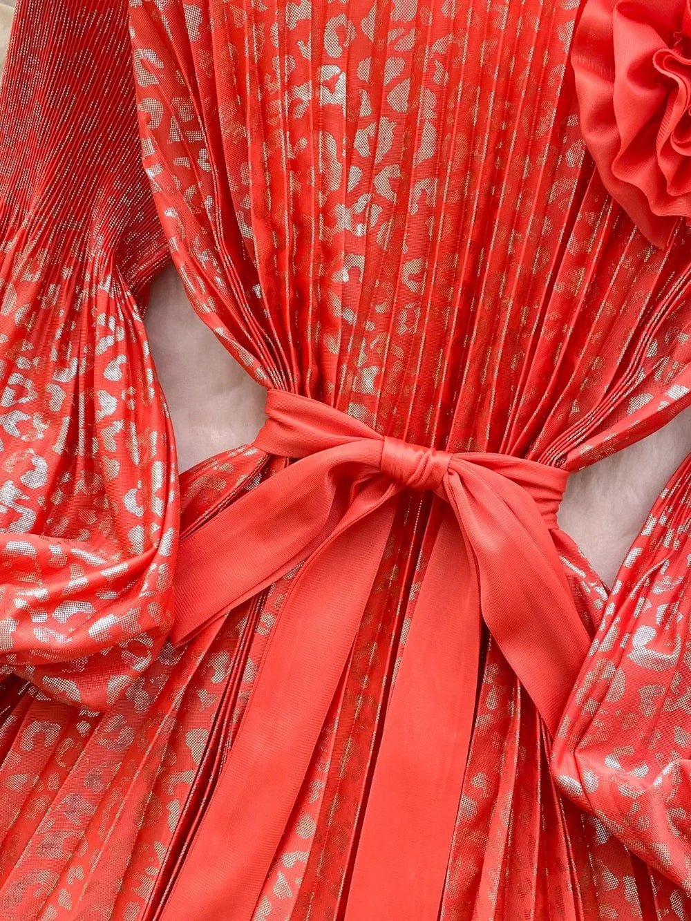 Sofia Lantern Sleeve Midi Dress