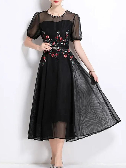 Stella Hollow Out Midi Dress