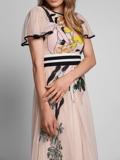 Taylor Sequin Midi Dress