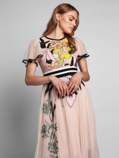 Taylor Sequin Midi Dress