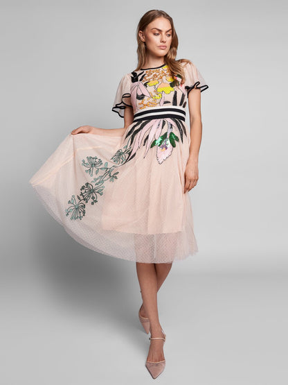Taylor Sequin Midi Dress