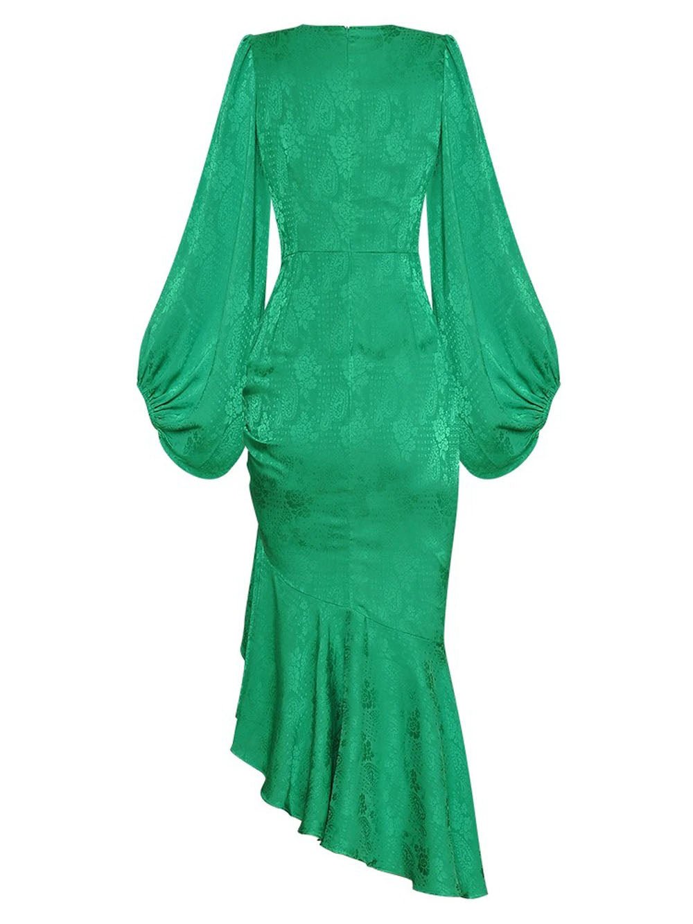 Tina Ruched Asymmetric Midi Dress
