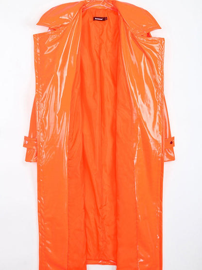 Trevor Leather Trench Coat