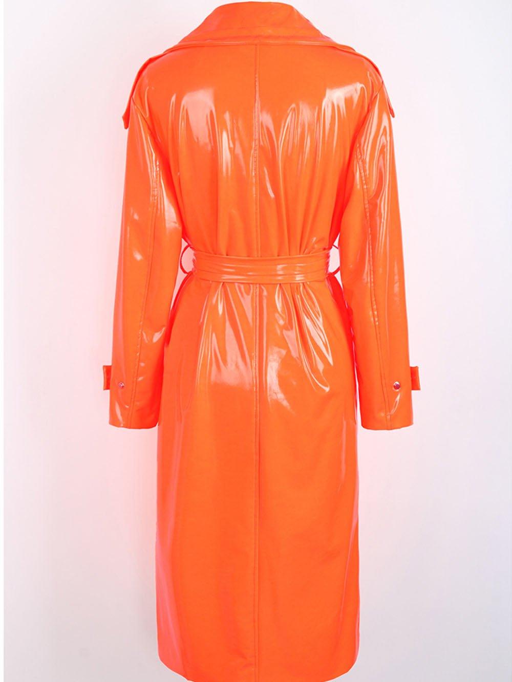 Trevor Leather Trench Coat