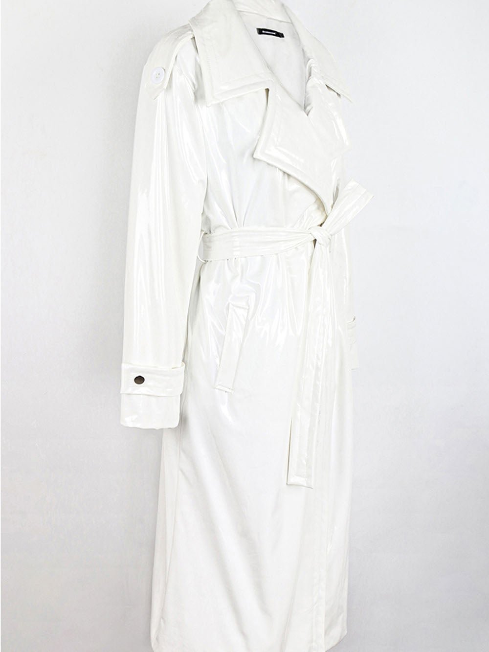 Trevor Leather Trench Coat