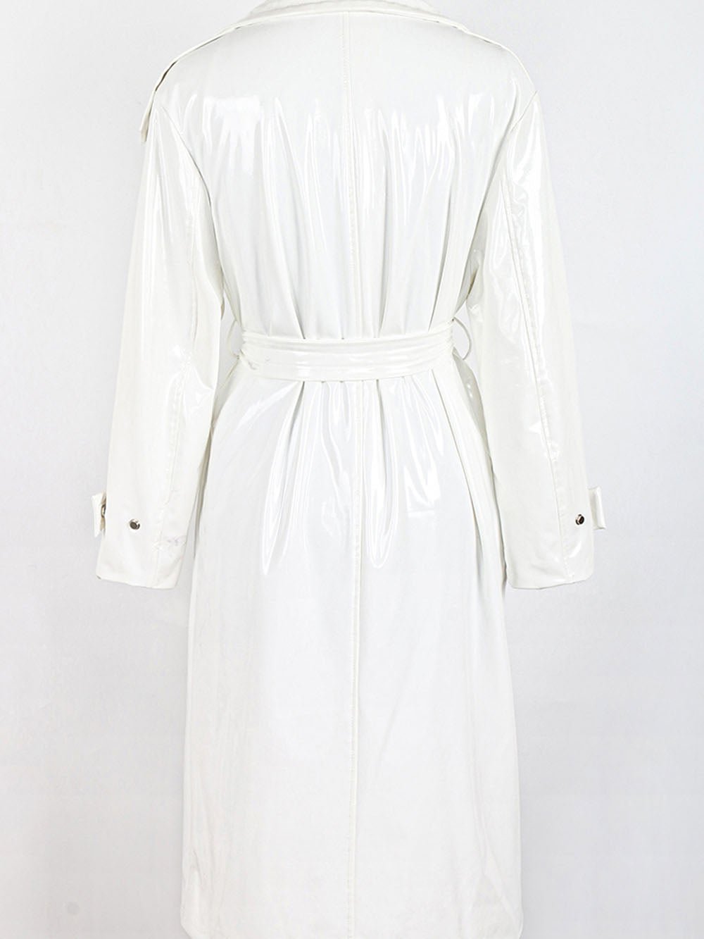 Trevor Leather Trench Coat