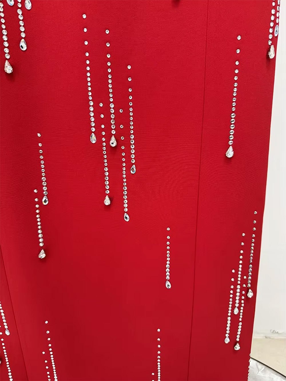 Valentina Crystal Embellished Long Sleeve Maxi Dress