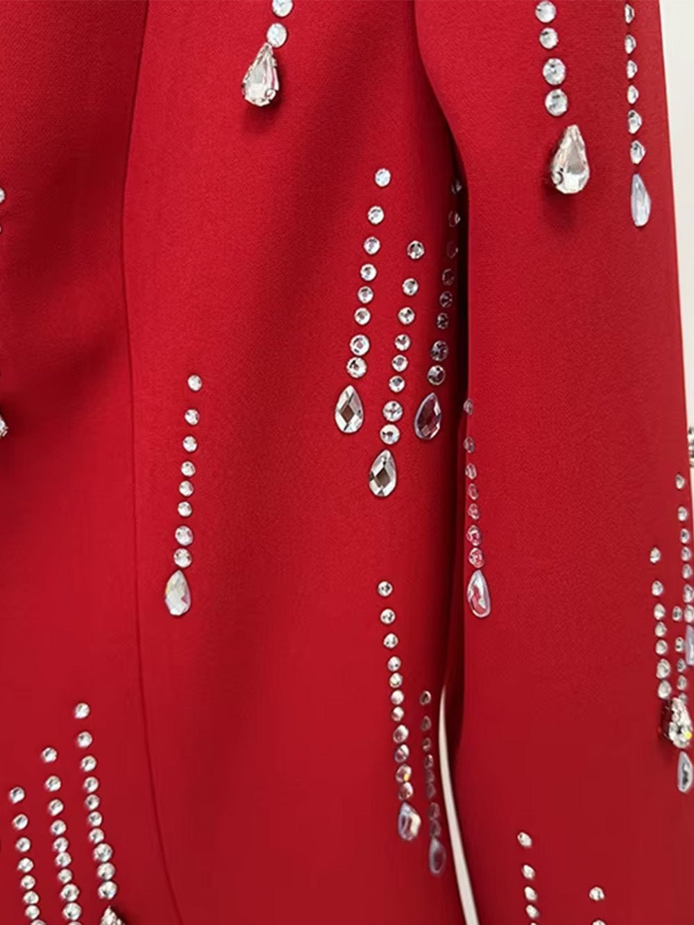Valentina Crystal Embellished Long Sleeve Maxi Dress