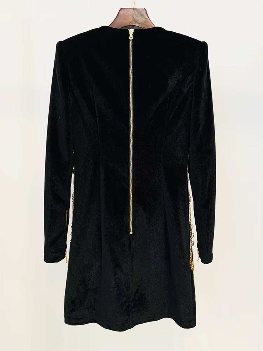 Valentina Velvet Embellished Mini Dress