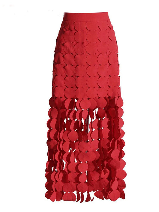 Valerie Hollow Out Tassel Skirt