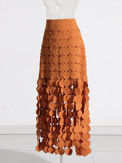 Valerie Hollow Out Tassel Skirt