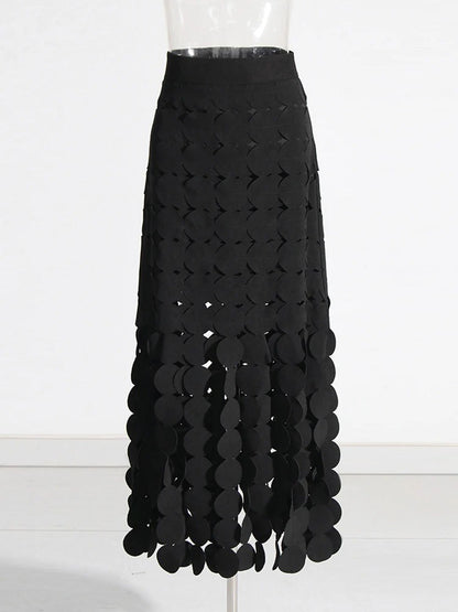Valerie Hollow Out Tassel Skirt