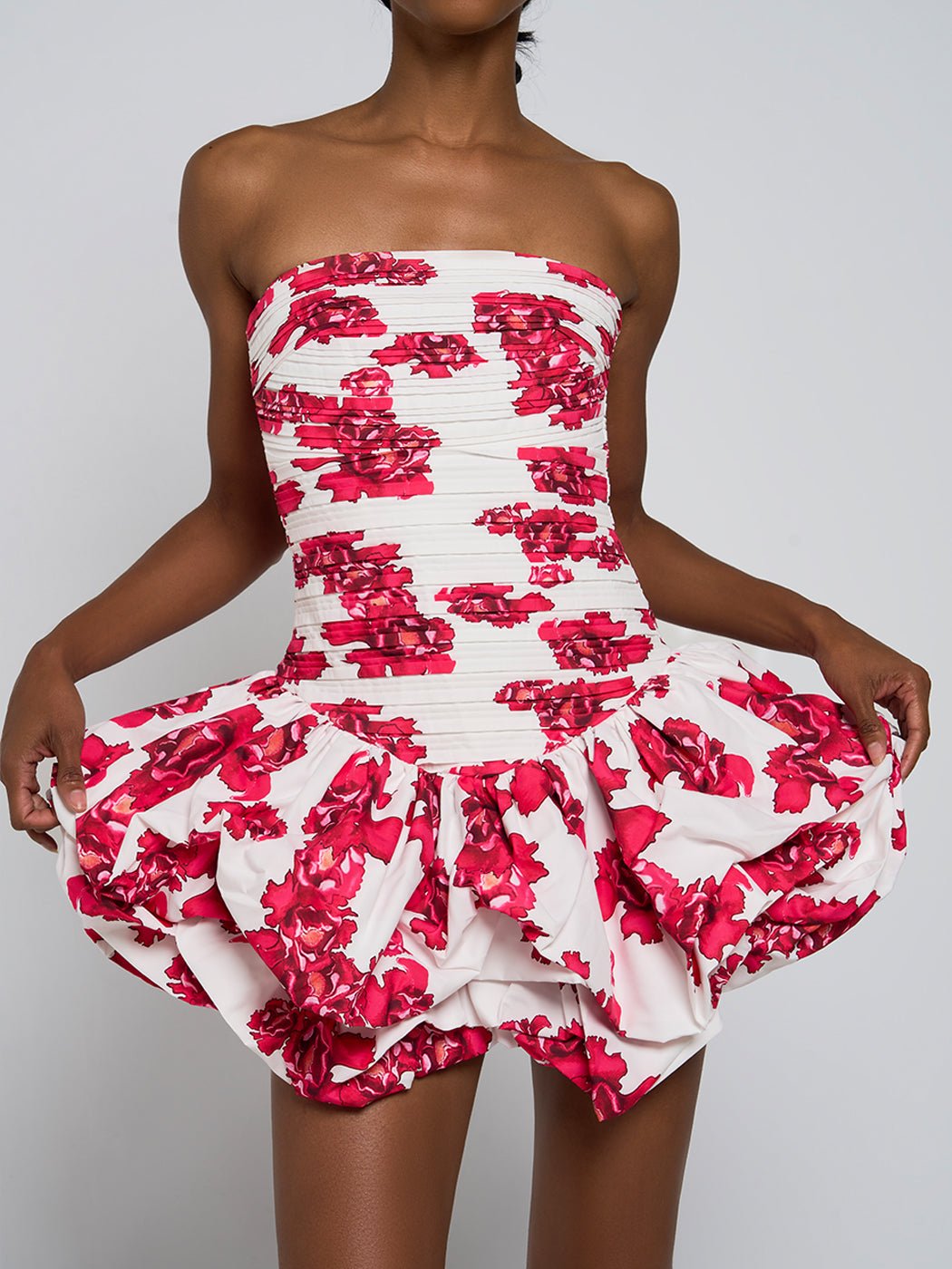 Valery Strapless Floral Mini Dress