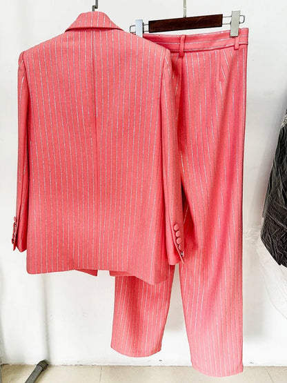 Vera Diamond Blazer & Pant Set