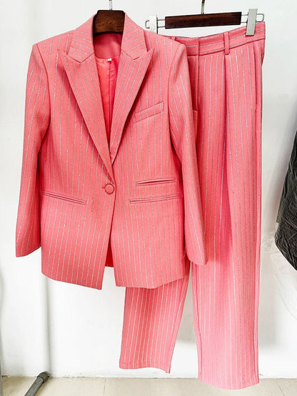 Vera Diamond Blazer & Pant Set