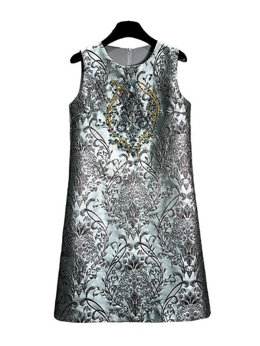 Vivienne Crystal Jacquard Mini Dress | Cora Bellune - image 1