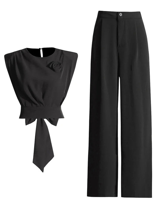 Wallis Sleeveless Wide Leg Pant & Set