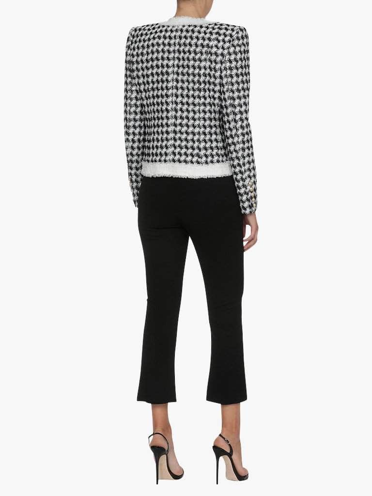 Yulia B&W Houndstooth Jacket