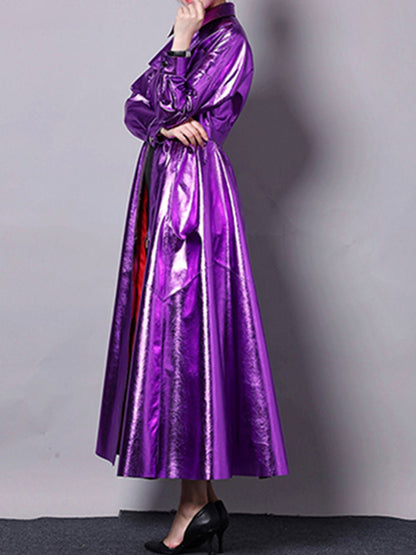 Zaid Leather Trench Coat