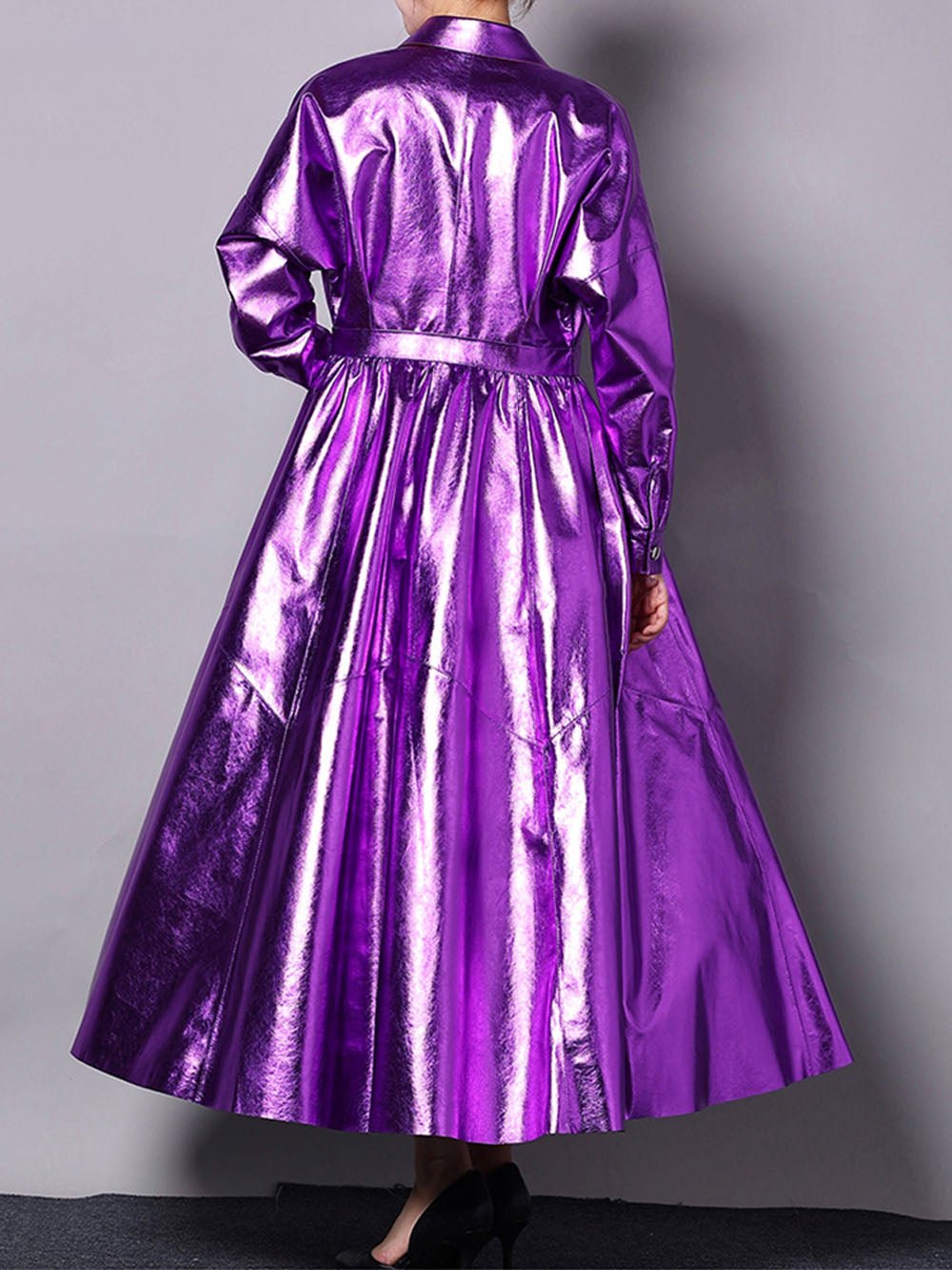 Zaid Leather Trench Coat