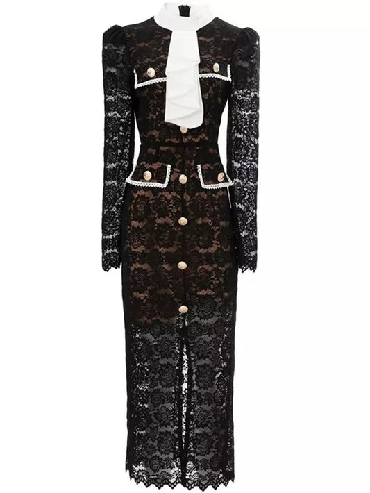 Zia Hollow Out Pencil Midi Dress