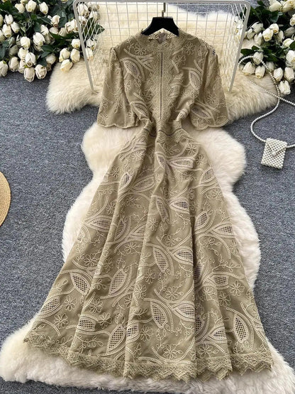 Zoey Hollow Out Midi Dress