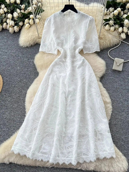 Zoey Hollow Out Midi Dress