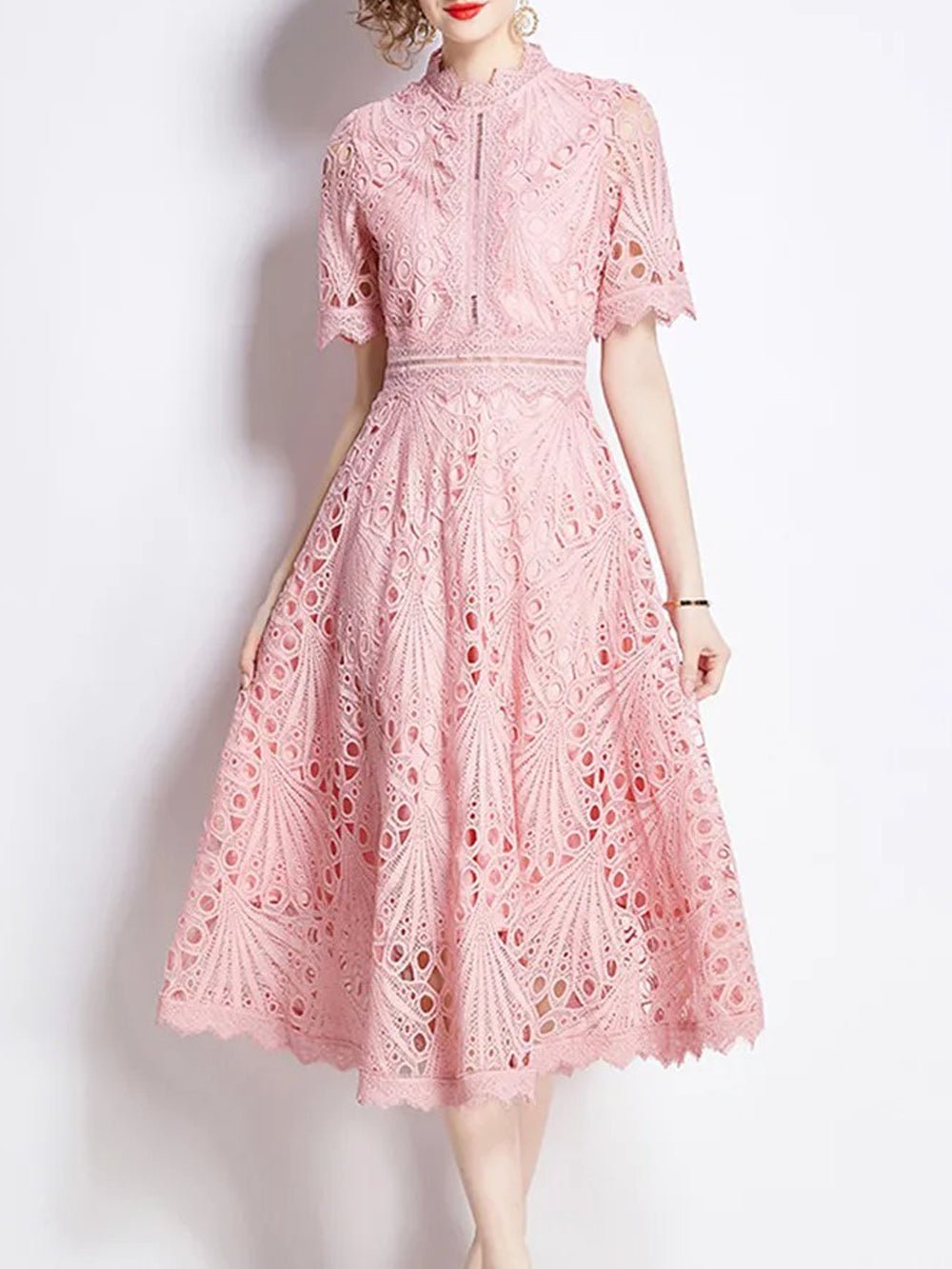 Zynab Hollow Out Midi Dress