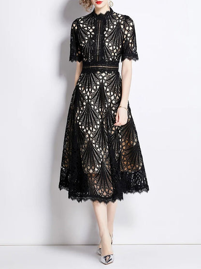 Zynab Hollow Out Midi Dress