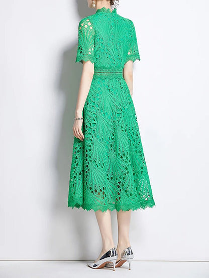 Zynab Hollow Out Midi Dress
